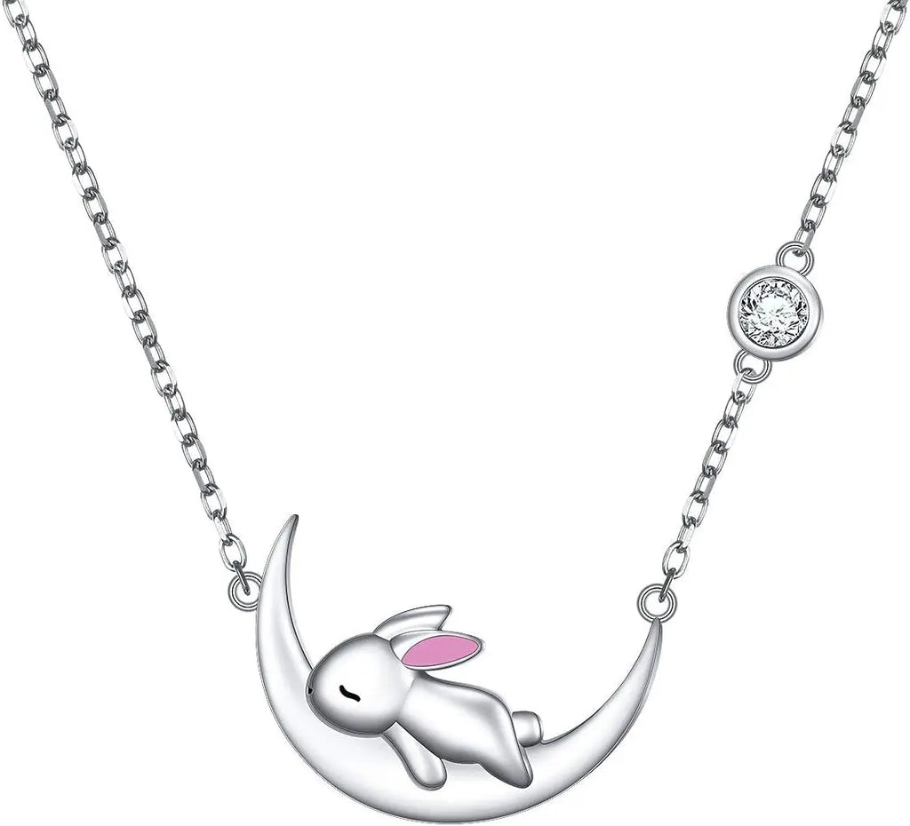 925 Sterling Silver Bunny Necklace
