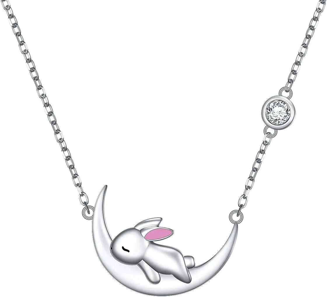925 Sterling Silver Bunny Necklace