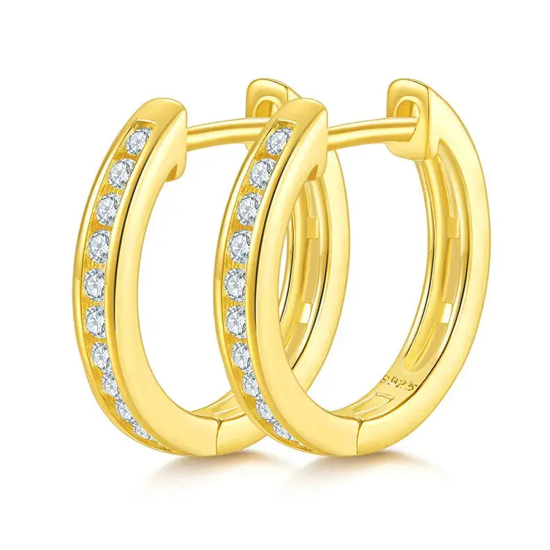 Moissanite Luxury and Fashionable Light Luxury Silver Stud Earrings – S925 Platinum Plated - N&P Colletion