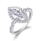 Starlight Craze - Moissanite S925 Sterling Silver And Platinum Diamond Ring