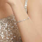 S925 Loving Heart In Sterling Silver Shining Zircon Bracelet