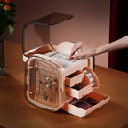 Transparent portable jewelry storage box