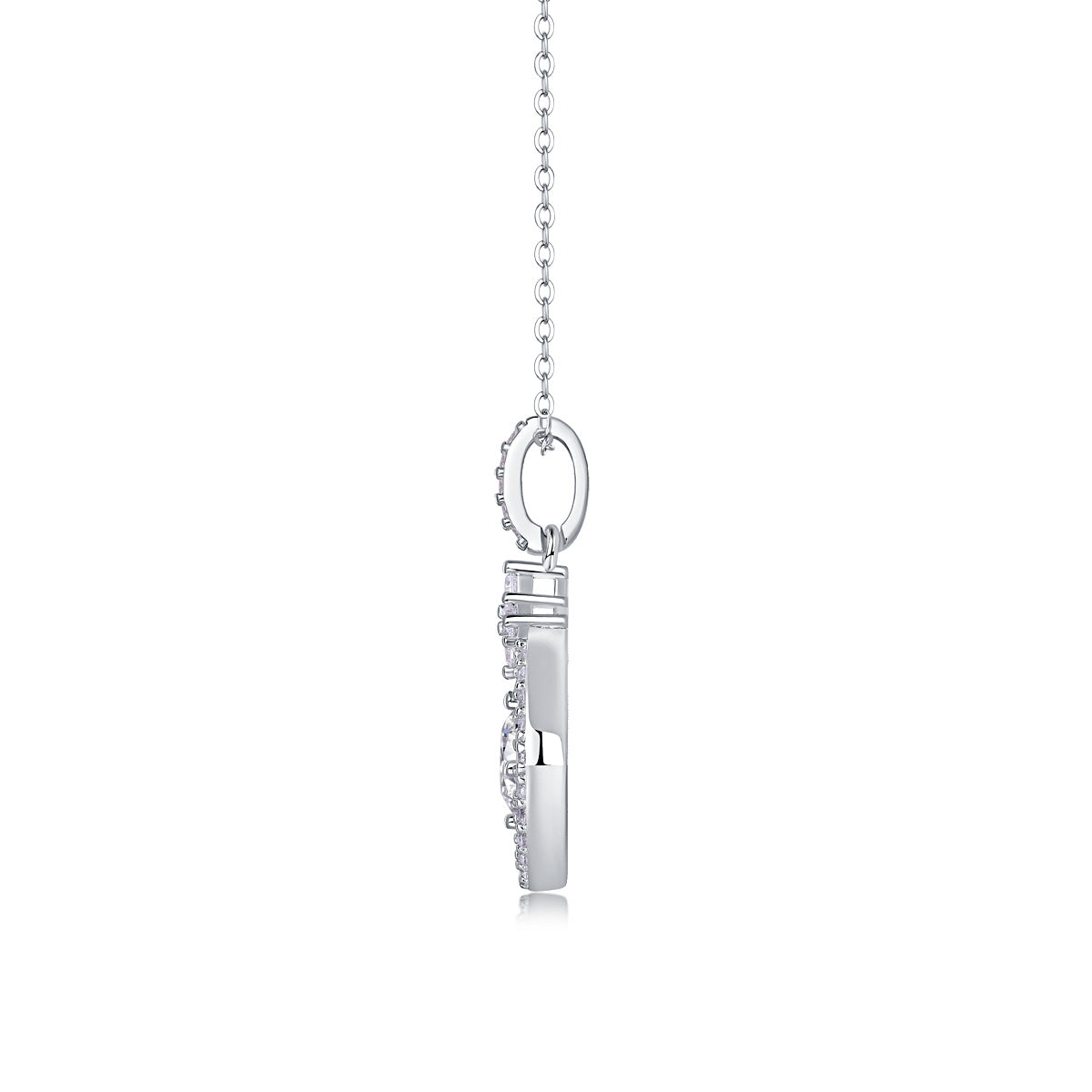Starlight Heart-to-Heart - 1-carat Moissan Diamond S925 Sterling Silver And Platinum Plating Pendant