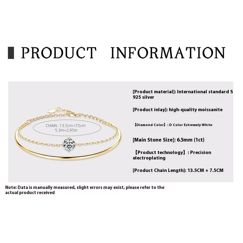Twin Bracelet S925 Silver Moissanite Bracelet