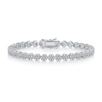 Moissanite, This Luxurious And Fashionable Light Luxury Trend Jewelry Silver Bracelet Is Made Of S925 Silver Electroplated With Platinum NP Collection
