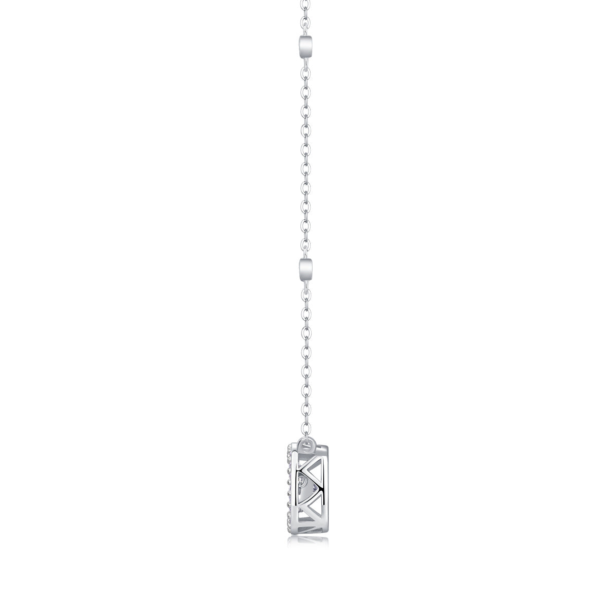 Sweet - 1-carat Moissanite S925 Sterling Silver And Platinum Plating Pendant