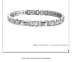 Platinum-plated Diamond Tennis Chain Bracelet