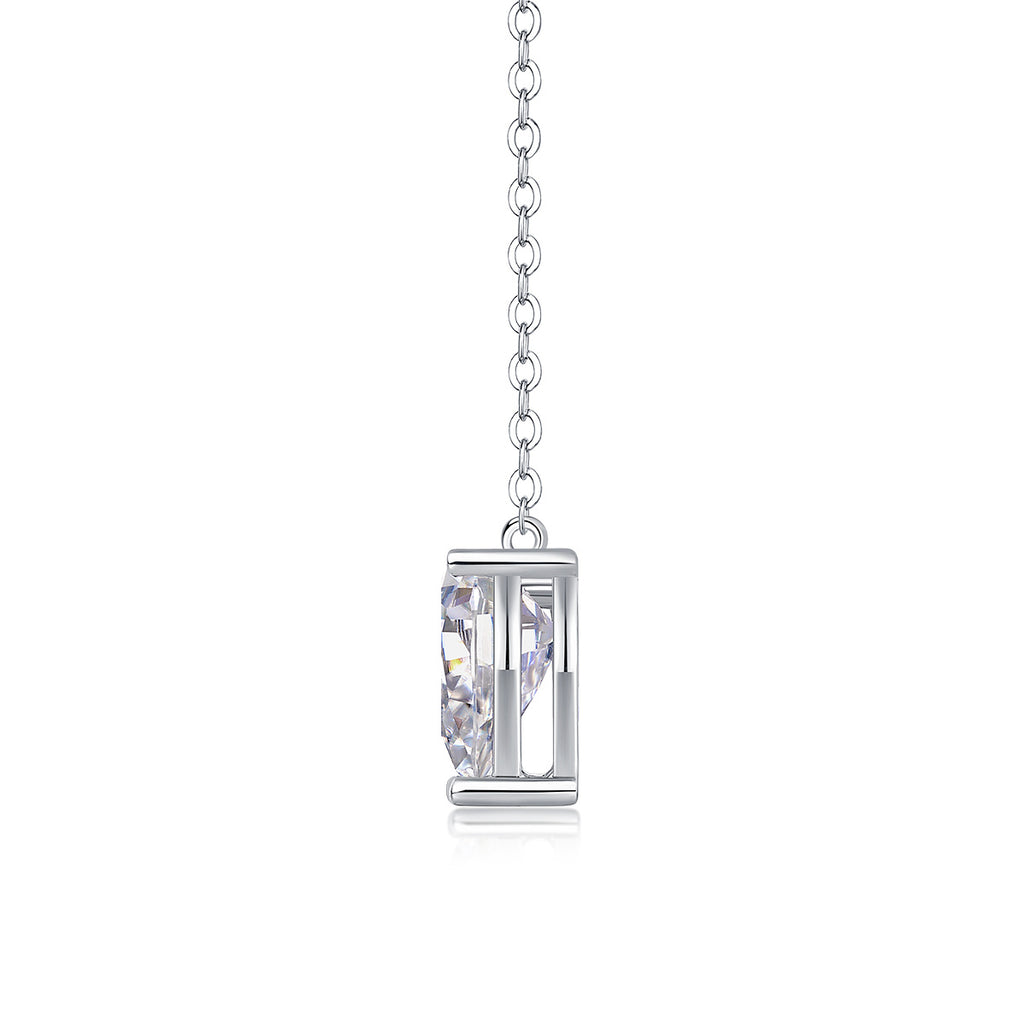 Water Drop - Jewelry Pendant With Moissanite S925 Sterling Silver And Platinum-plated Diamond, Moissanite Silver Jewelry