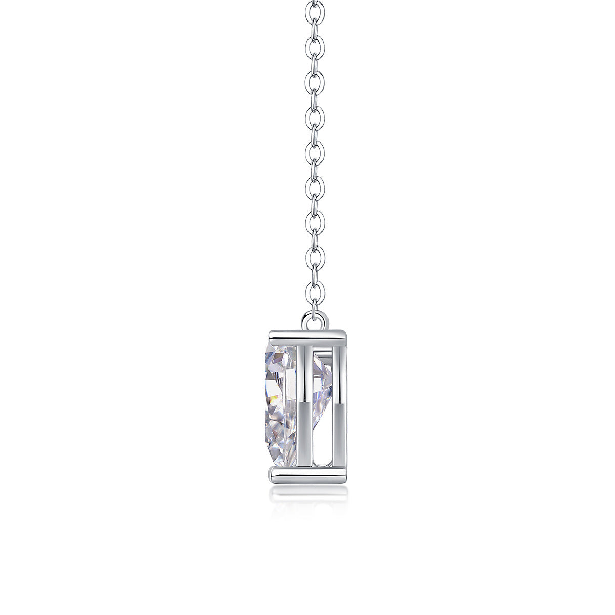 Water Drop - Jewelry Pendant With Moissanite S925 Sterling Silver And Platinum-plated Diamond, Moissanite Silver Jewelry