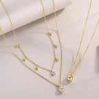 1-Carat Luxury Minimalist Moissanite S925 Gold-Plated Silver Pendant Necklace NP Collection