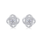Hope Beam - Moissanite S925 Sterling Silver And Platinum-plated Stud Earrings