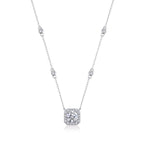 Flower Love – Fashionable Light Luxury Moissanite S925 Silver-Plated Platinum Pendant Necklace NP Collection