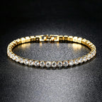 Moissanite Tennis Bracelet 14K Gold Plated