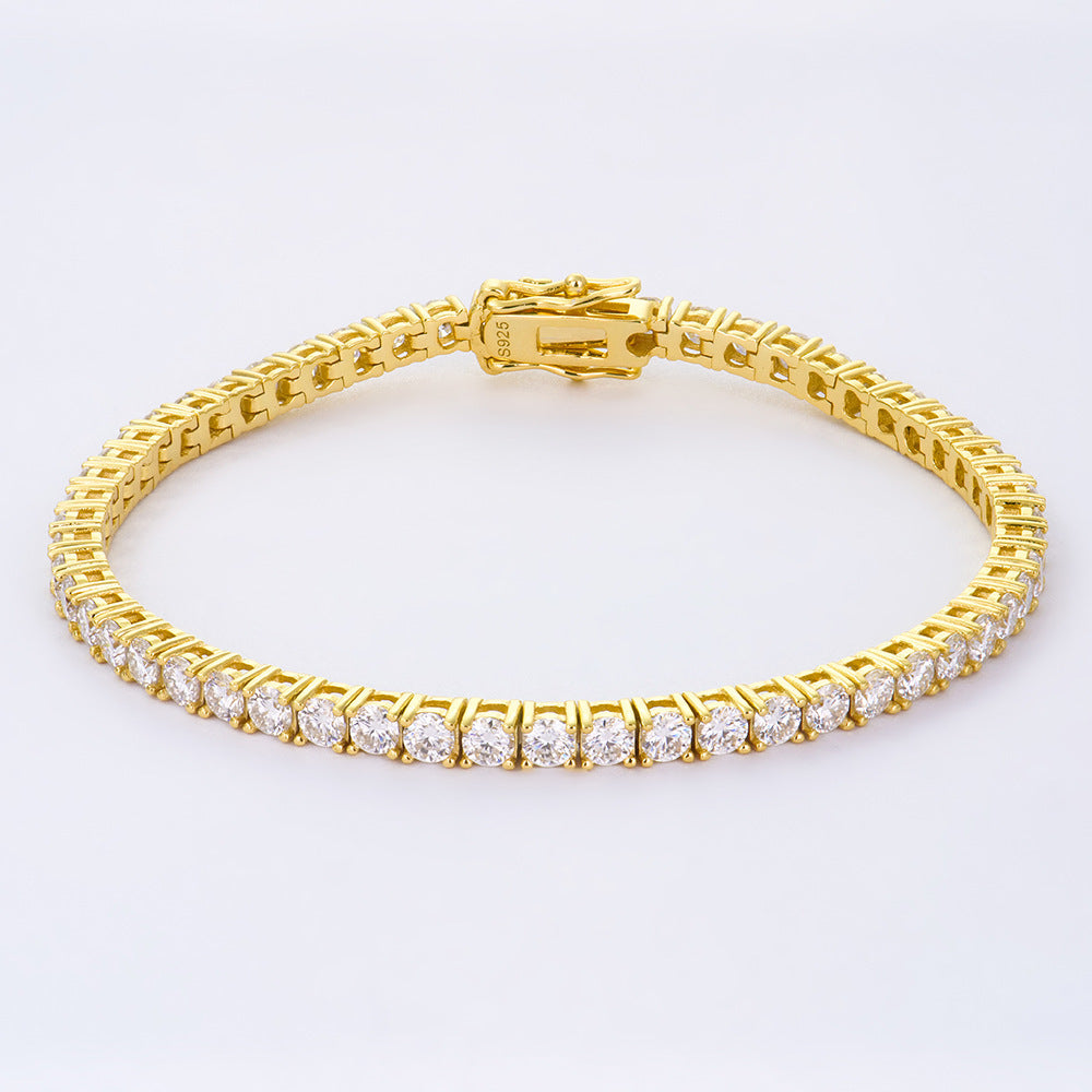 2-6mm Full Set Moissanite Girl S925 Silver Ao Advanced Design Bracelet