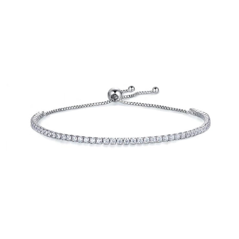 Moissanite Sterling Silver Bracelet