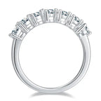 A Luxurious And Fashionable Light Luxury Jewelry Silver Ring Set With Top-quality Moissanite, S925 Silver Plated With Platinum NP Collection