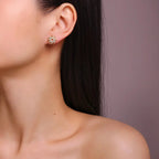 Moissanite Luxury and Fashionable Light Luxury Silver Stud Earrings – S925 Gold Electroplated - N&P Colletion