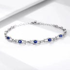 Natural Sapphire Bracelet for Women – S925 Sterling Silver Gemstone Jewelry, Premium Original Design NP Collection