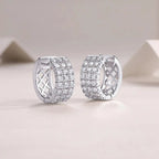 Moissanite Luxury And Fashionable Light Luxury Jewelry Silver Stud Earrings S925 Silver Plated Platinum NP Collection