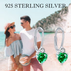 925 Sterling Silver Hypoallergenic Heart Zirconia Earrings