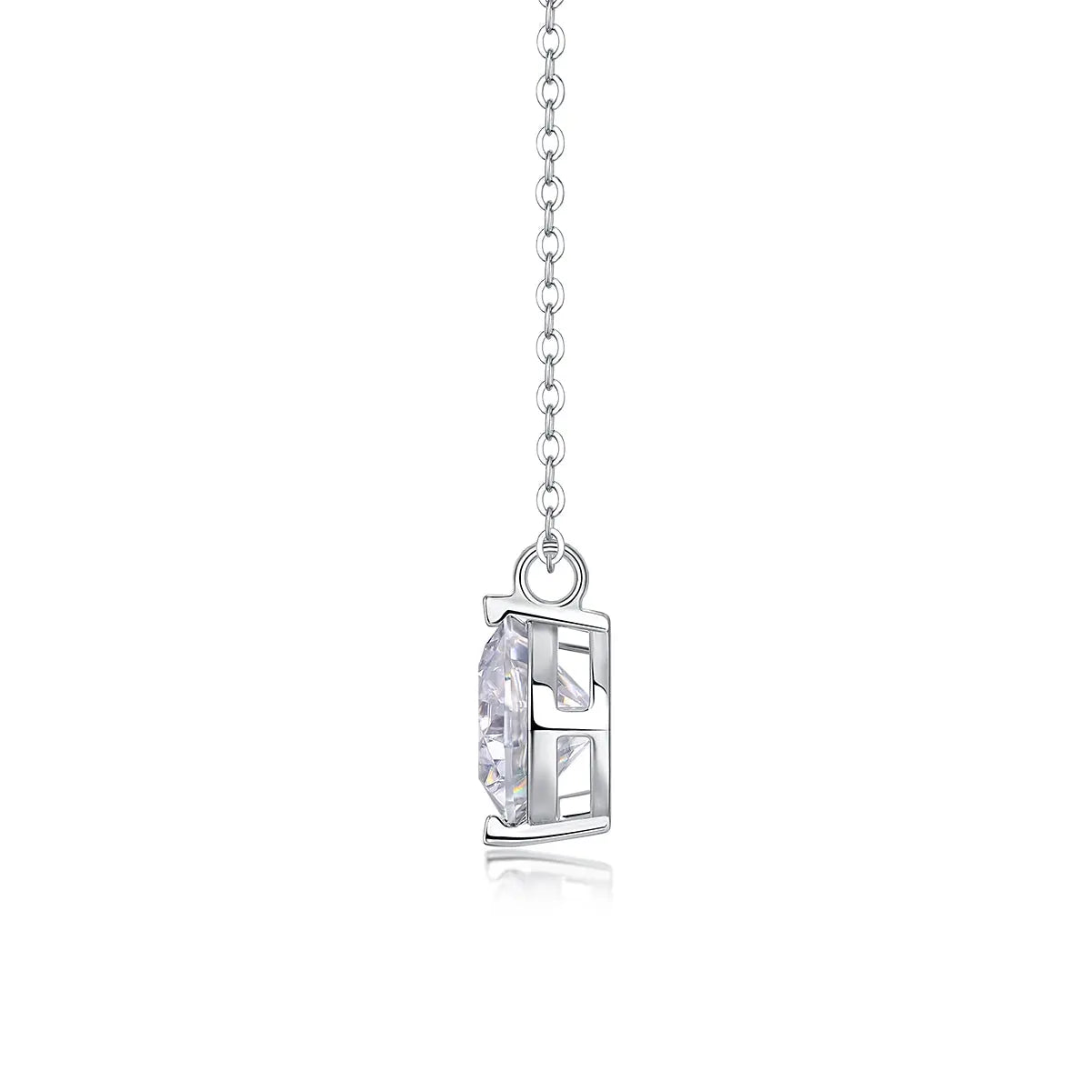 1Time Lasts Diamond Jewelry Pendant Set with 2-Carat, 3-Carat and 5-Carat Moissan Diamonds, S925 Sterling Silver and Platinum Plating 