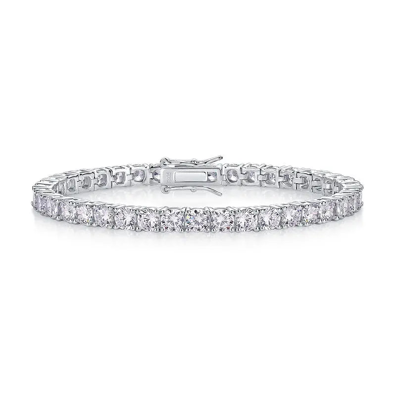 0.3-Carat Luxury Moissanite S925 Platinum-Plated Silver Bracelet – Light Luxury Trend Jewelry NP Collection
