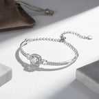 1 Carat Moissanite Square Bag Bracelet 925 Sterling