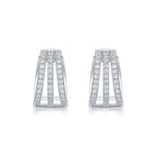 Diamond Earrings Stud Inlaid With Mosan Diamond Silver Jewelry
