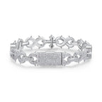 A Luxurious And Fashionable Minimalist Bracelet Featuring Top-quality Moissanite, Made Of S925 Silver Electroplated With Platinum. - N&P Colletion