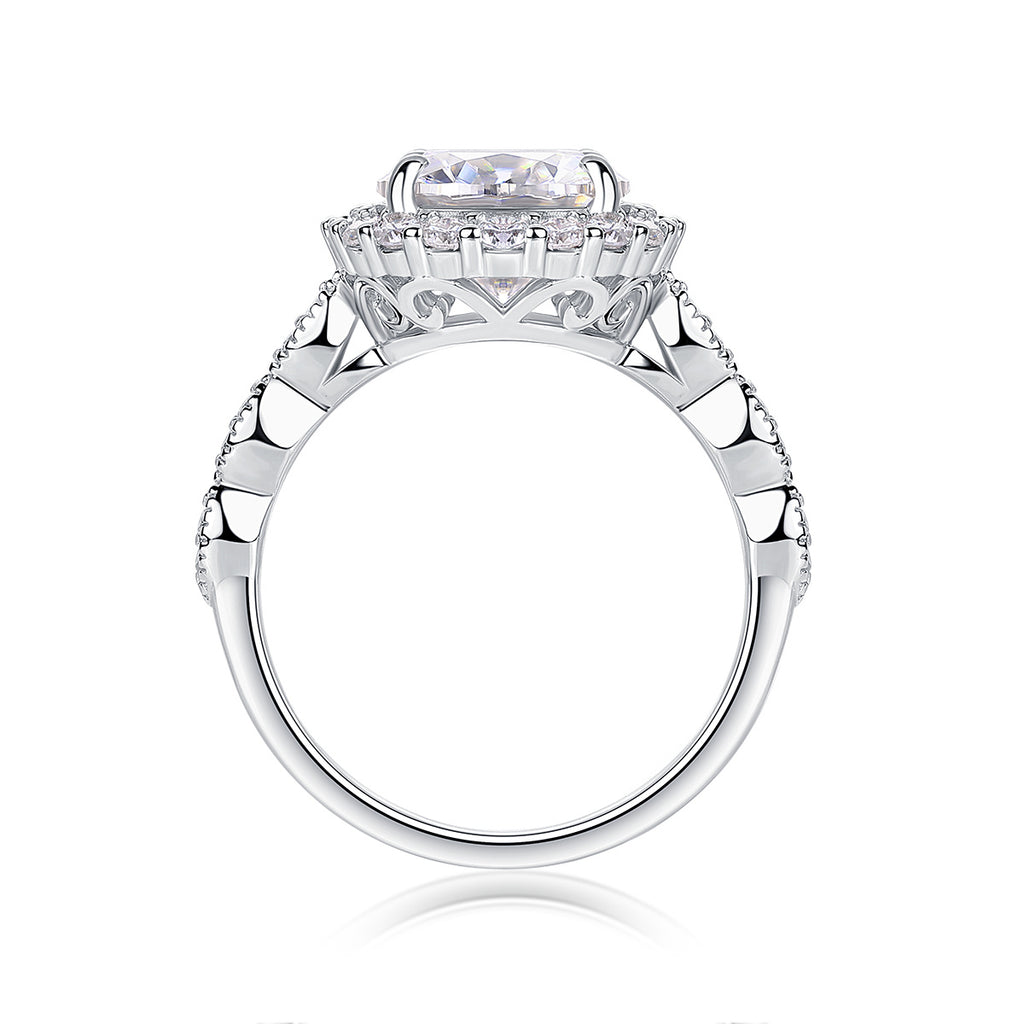Starlight Shining - 3-carat Moissanite S925 Sterling Silver And Platinum-plated Diamond