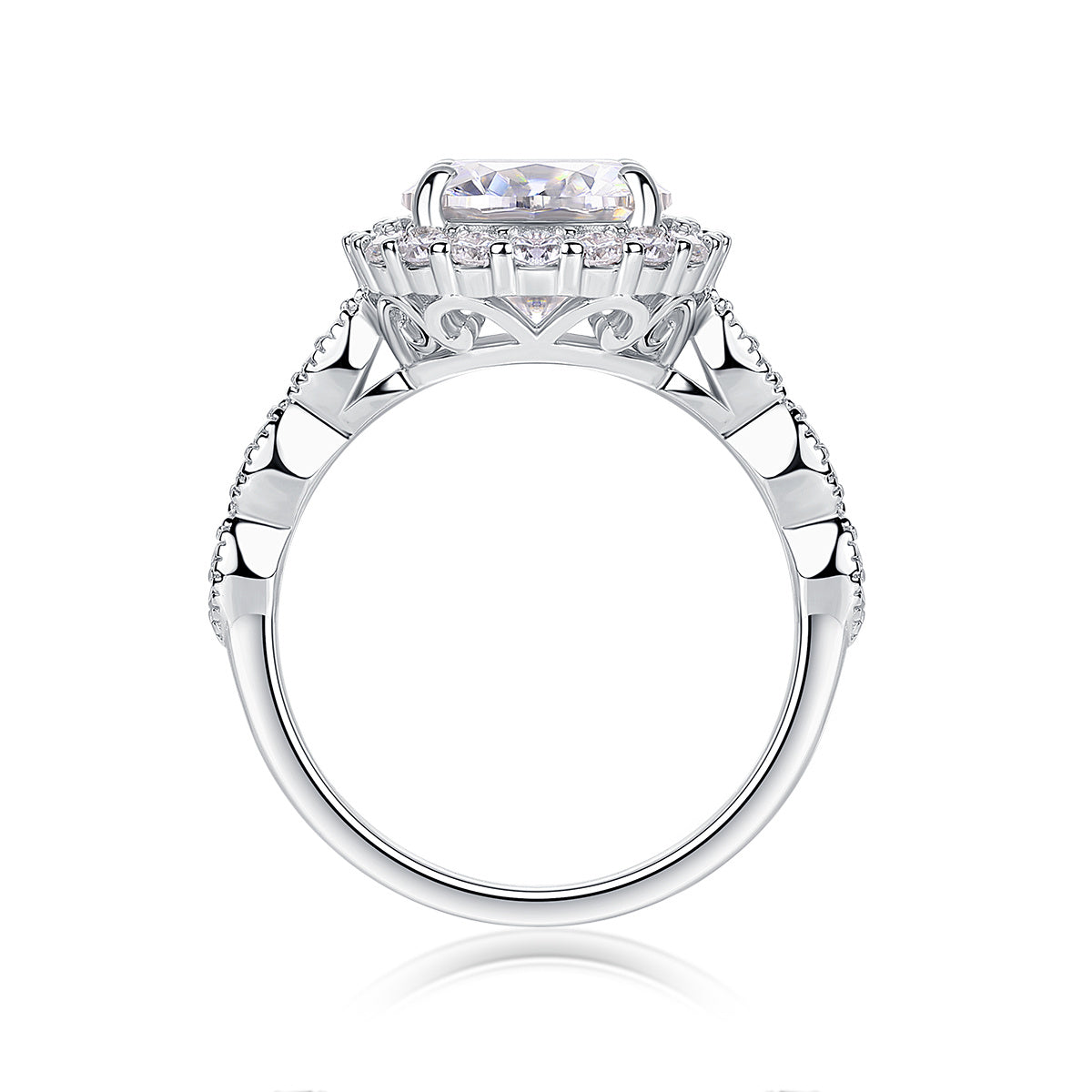 Starlight Shining - 3-carat Moissanite S925 Sterling Silver And Platinum-plated Diamond