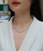 Heart-to-heart - Moissanite S925 Sterling Silver And Platinum Plating Necklace