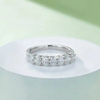 A Luxurious And Fashionable Light Luxury Jewelry Silver Ring Set With Top-quality Moissanite, S925 Silver Plated With Platinum NP Collection