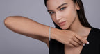 Moissanite, This Luxurious And Fashionable Light Luxury Trend Jewelry Silver Bracelet Is Made Of S925 Silver Electroplated With Platinum NP Collection