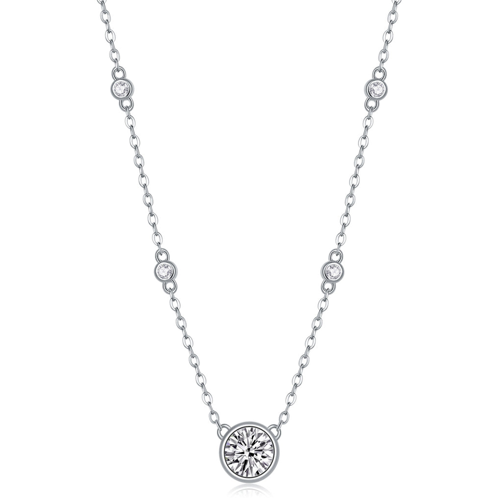 Natural Reverie - 1-carat Moissan Diamond S925 Sterling Silver And Platinum Plating Pendant