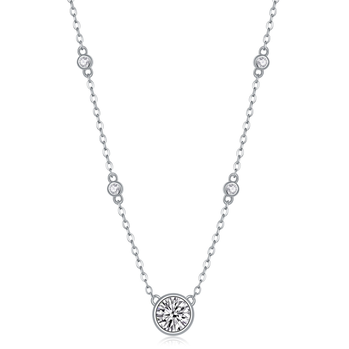 Natural Reverie - 1-carat Moissan Diamond S925 Sterling Silver And Platinum Plating Pendant