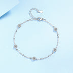 Sterling Silver Moissanite Simple Elegant Bracelet