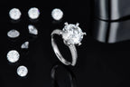 A 5-carat Luxury And Fashionable Light Luxury Jewelry Silver Ring With Top-quality Moissanite, S925 Silver Plated With Platinum NP Collection