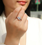 Starry Sky Mirror - Moissanite S925 Sterling Silver And Platinum Diamond Ring