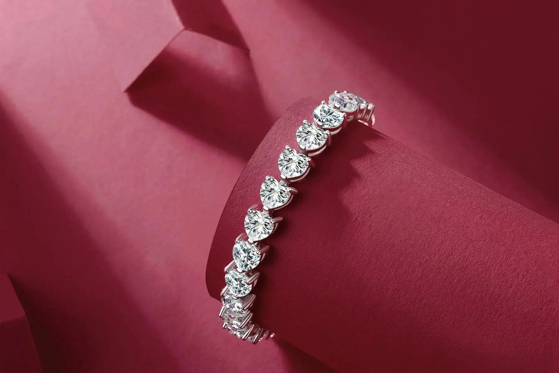 Love Daily - Luxurious And Fashionable Light Luxury Jewelry Silver Bracelet And Bracelet Set With Top-quality Moissanite, S925 Silver-plated Platinum NP Collection