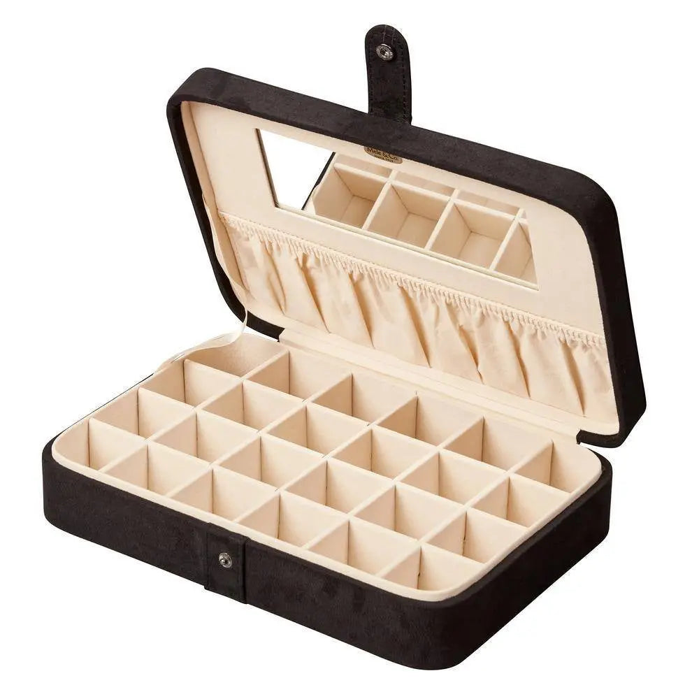 Maria Black Plush Fabric Jewelry Box
