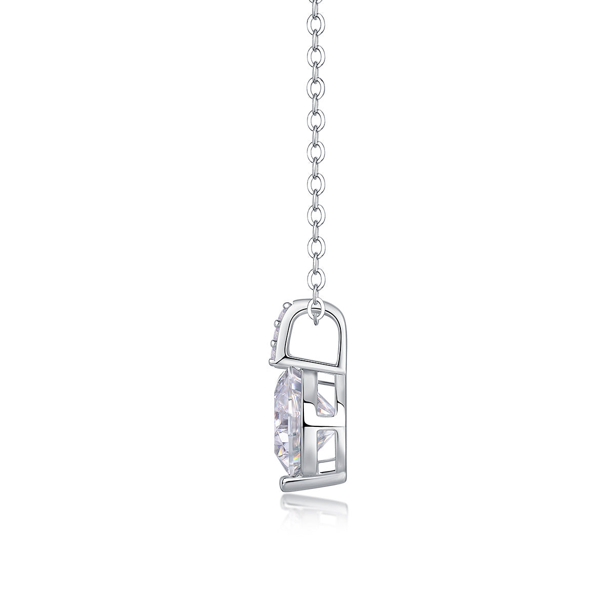 A Lifetime Of Brilliance - 2-carat Moissanite S925 Sterling Silver And Platinum Plating Necklace