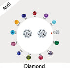 Halo Earrings for Women, 925 Sterling Silver 