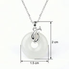 925 Sterling Silver Elegant Sterling Silver Dolphin and White Round Gemstone Pendant Necklace NP Collection