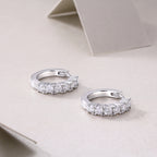 Pursuit - Moissanite S925 Sterling Silver And Platinum-plated Stud Earrings