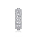 A Luxurious And Fashionable Light Luxury Jewelry Silver Ring Set With Top-quality Moissanite, S925 Silver Plated With Platinum NP Collection