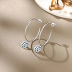 Moissanite Luxury and Fashionable Light Luxury Silver Stud Earrings – S925 Platinum Plated - N&P Colletion