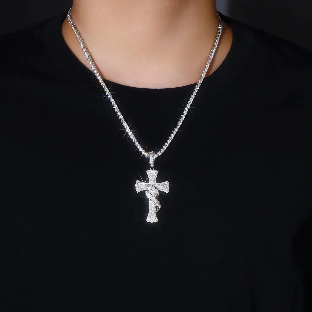 Moissanite, This Luxurious And Fashionable Light Luxury Trend Jewelry Necklace Pendant Is Made Of S925 Silver Electroplated With Platinum NP Collection