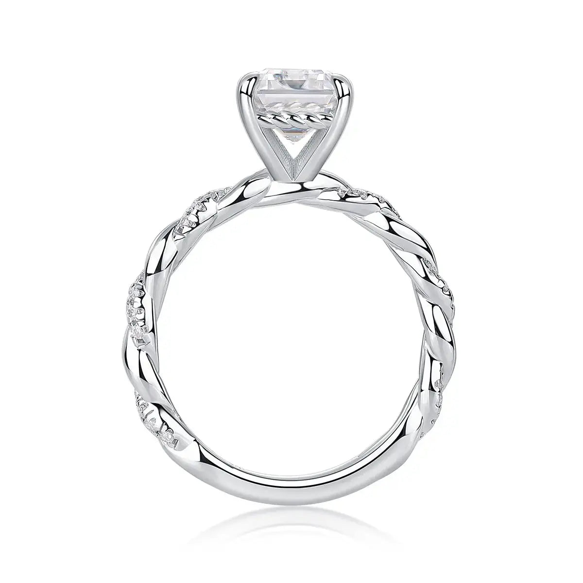 1Chasing Light - A Fashionable Diamond Jewelry Piece Set With Moissanite S925 Sterling Silver And Platinum-plated Diamond Ring Prohibit TikTok sales NP Collection