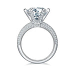 A 5-carat Luxury And Fashionable Light Luxury Jewelry Silver Ring With Top-quality Moissanite, S925 Silver Plated With Platinum NP Collection